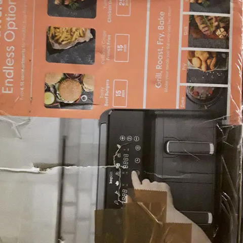 BOXED KEPLIN AIR FRYER WITH DUAL COOKING ZONES BLACK COLOUR