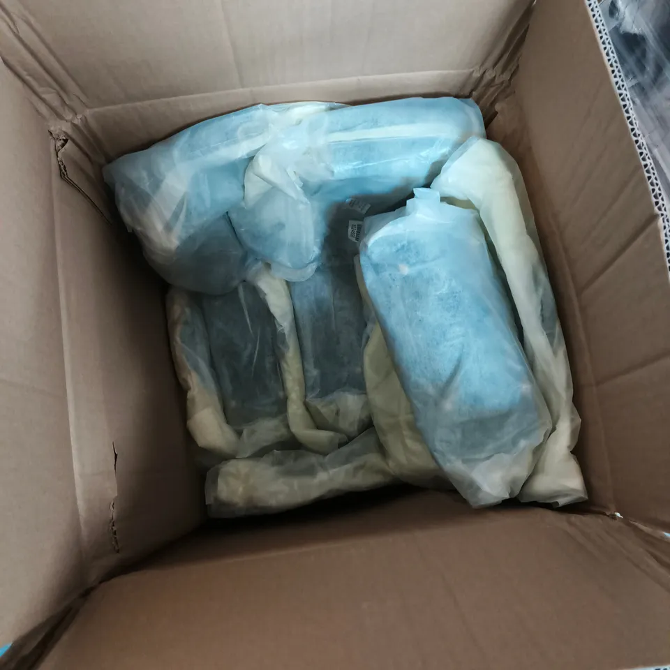 BOX OF APPROXIMATELY 10 X BLUE WOVEN HANDBAG WITH TOP HANDLES 