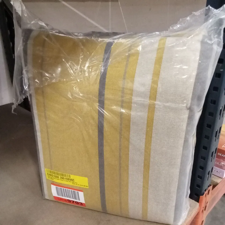 BAGGED WHITWORTH STRIPE COTTON SHEER CURTAIN PAIR // SIZE: 228cm x 228cm