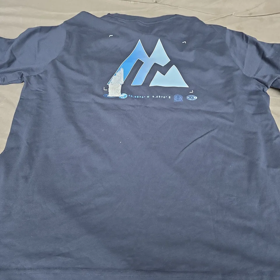 MONTIREX PLAIN LOGO T-SHIRT, NAVY BLUE - UK SZE XL