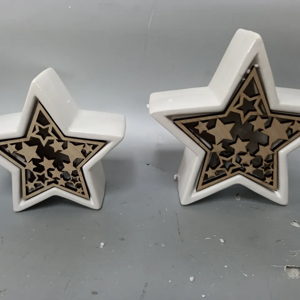 HOME REFLECTIONS SET OF 2 PRE-LIT STARS