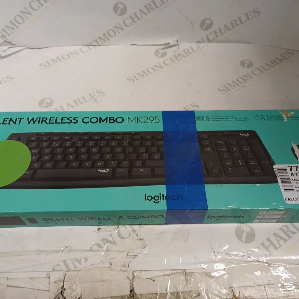 LOGITECH COMBORITE MK295 SILENT-TOUCH WIRELESS KEYBOARD-MISSING MOUSE