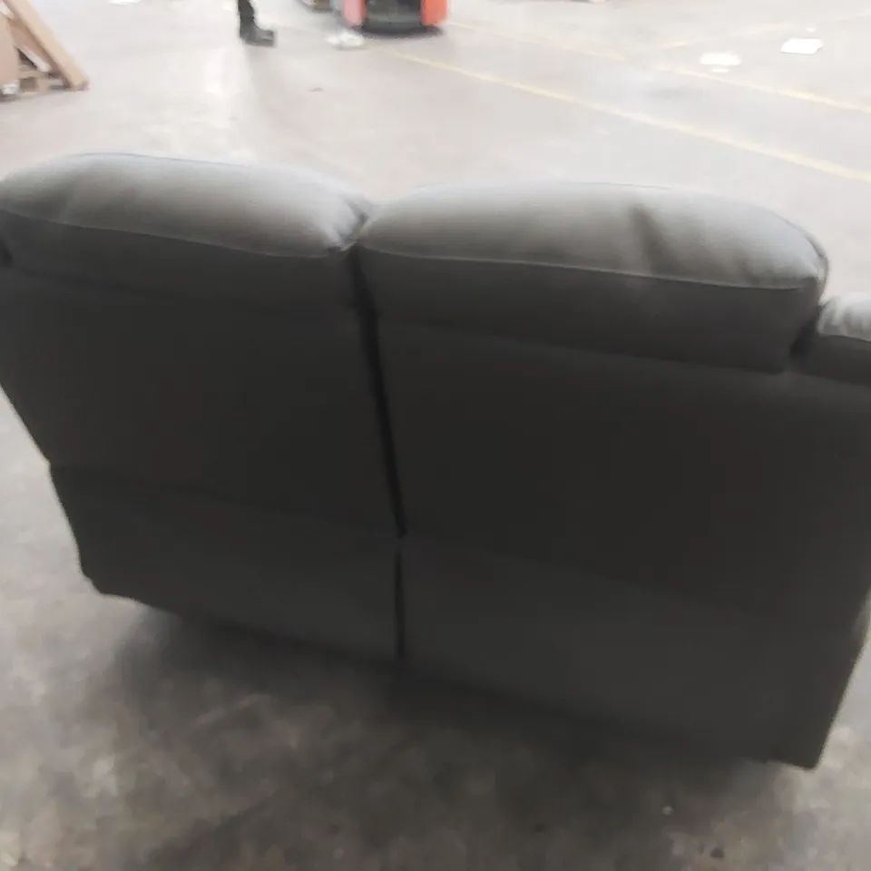 DESIGNER 2 SEATER FAUX LEATHER MANUAL RECLINER SOFA