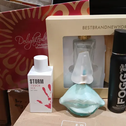 APPROXINATELY 30 ASSORTED HEALTH AND BEAUTY PRODUCTS TO INCLUDE; MELINDA MESSENGER, STORM, FOGG, THE SIMPSONS AND HEAD