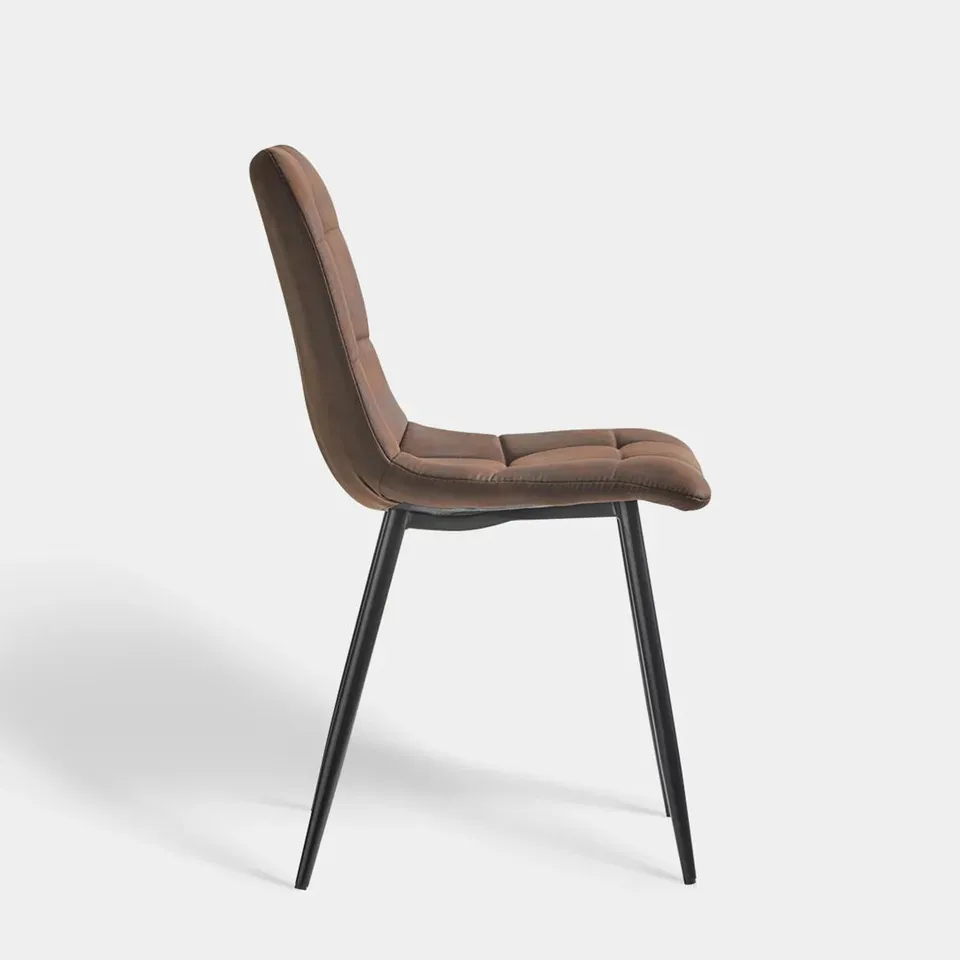 BOXED CHRISTIA DINING CHAIRS [SET OF 2] - BROWN