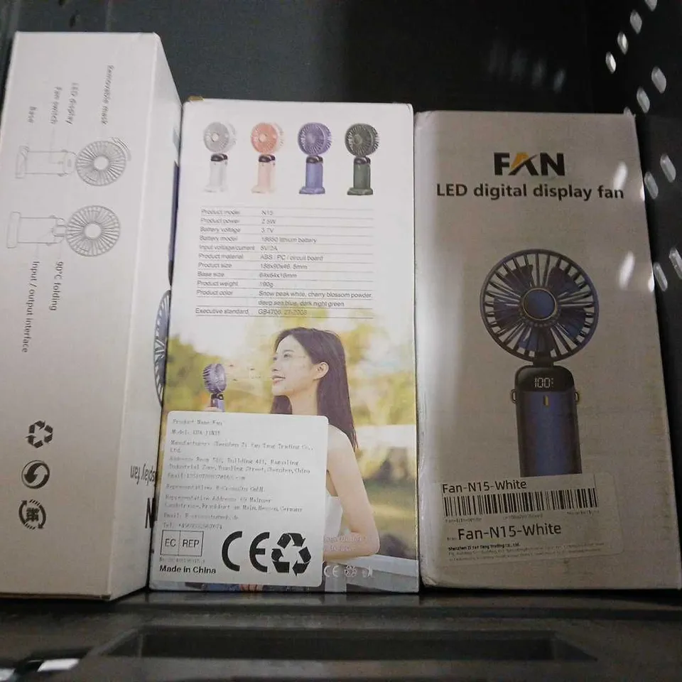 LOT OF 9 ASSORTED HOUSEHOLD ITEMS TO INCLUDE WATER FOUNTAIN, LED DIGITAL FAN AND BASEUS MOUSE