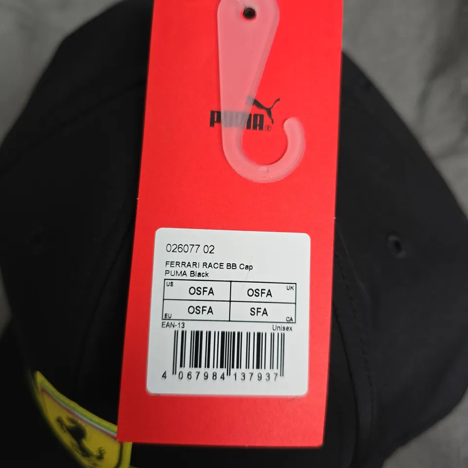 FERRARI RACE BB CAP – BLACK (PUMA) OSFA