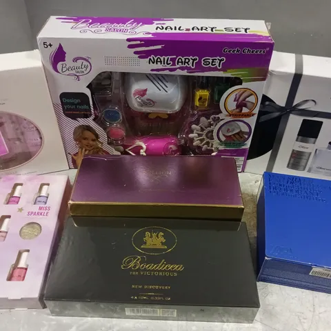 APPROX 10 ASSORTED GIFT SETS TO INCLUDE NAIL ART SET, ZARA, MISS SPARKLE, ETC 