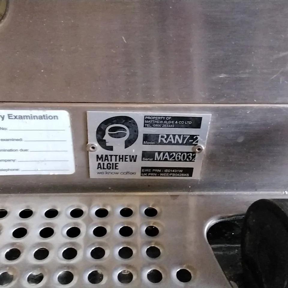 RANCILIO BARISTA 2 STATION COFFEE MACHINE 