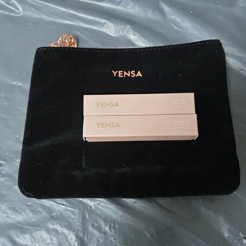 YESNA COSMETIC BAG LUXE LIP OIL DUO - CLEAR PATH & PINK SHINE