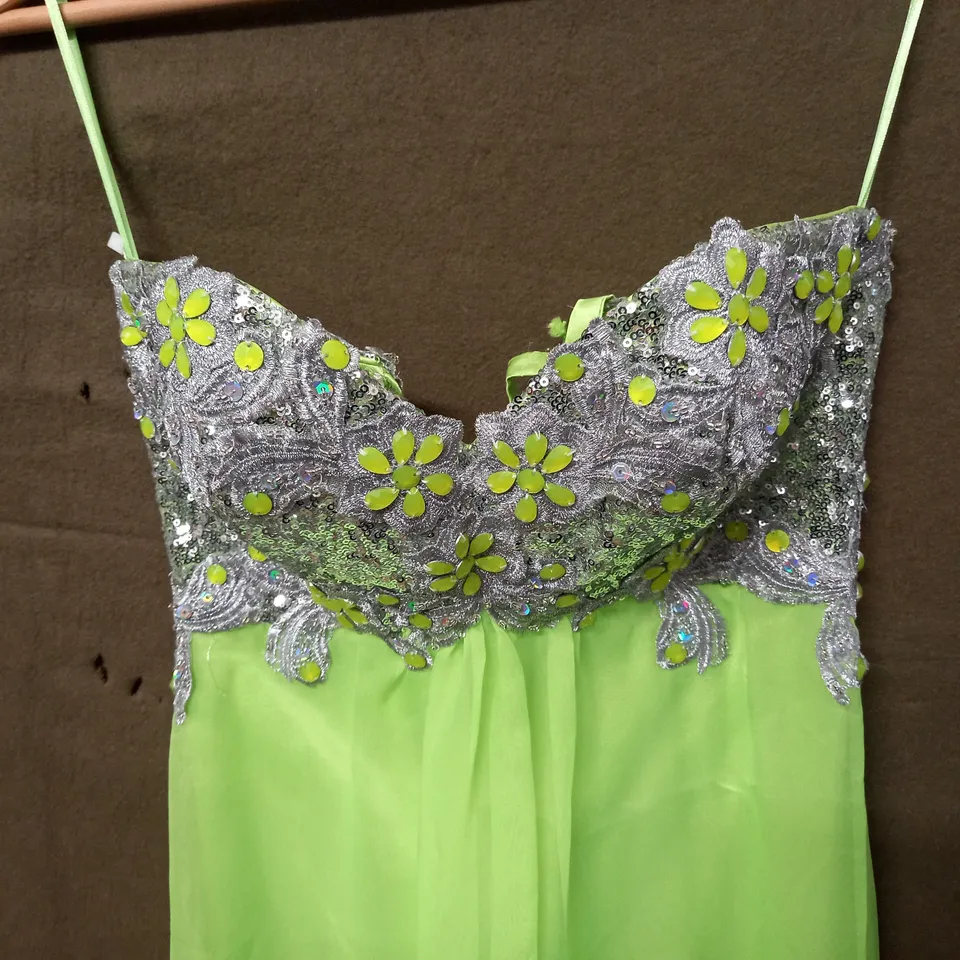 RUBY PROM GREEN EMBELLISHED OCCASIONAL DRESS - 6