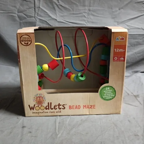 WOODLETS BEAD MAZE – WOODEN TODDLER BEAD MAZE TOY (12M+)