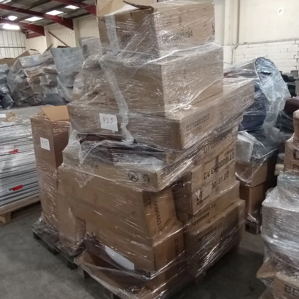 PALLET OF ASSORTED INCOMPLETE FURNITURE PARTS AND PIECES