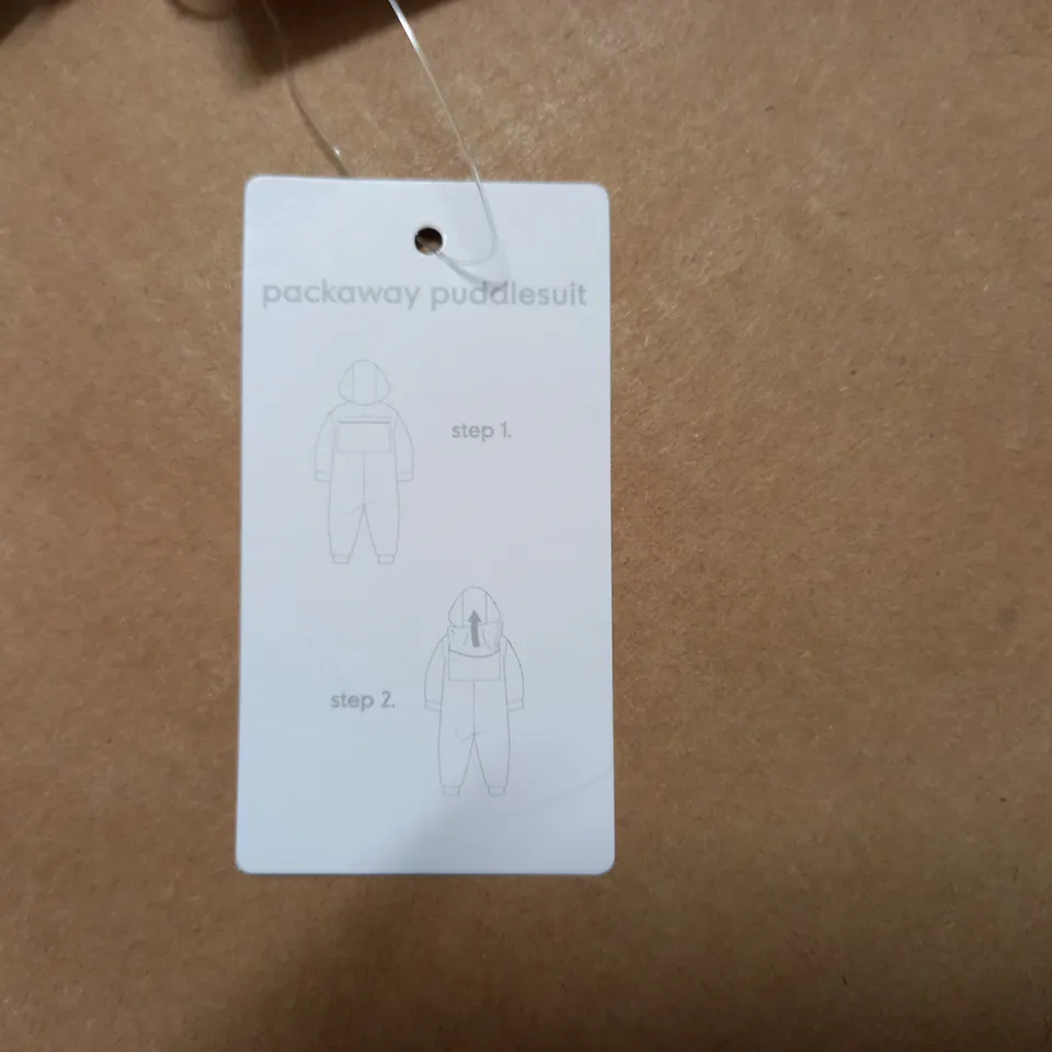 MOTHERCARE BLUE WITH NUMBER DETAILS PACKAWAY PUDDLESUIT - 4-5 YEARS 