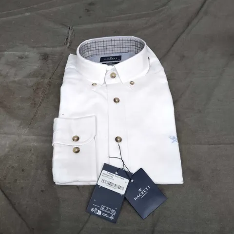 Hackett London White Flannel Multi-Trim Shirt – XL