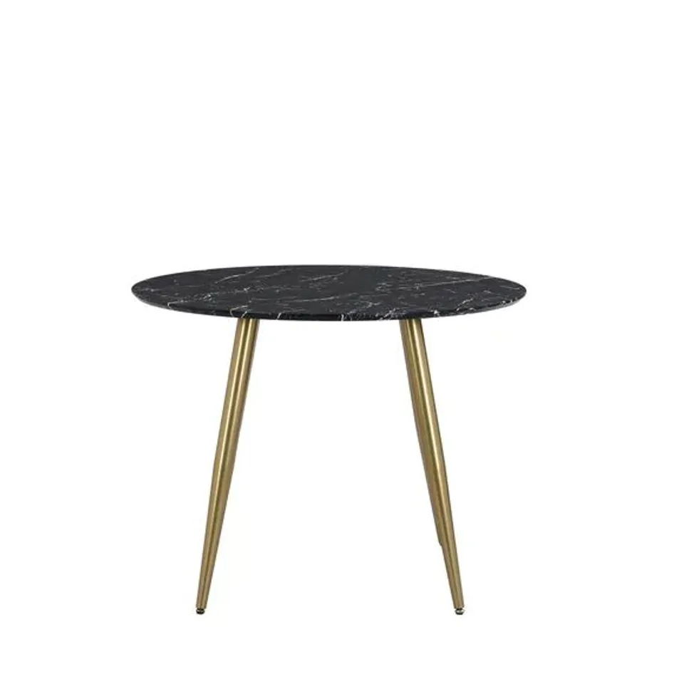 BOXED KENDAL DINING TABLE IN MARBLE EFFECT - H75 X W100 X D100CM 