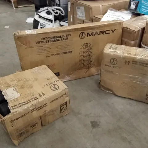 BOXED MARCY DUMBBELL SET WITH STORAGE RACK - BOX 3 OF 4 MISSING (3 BOXES)