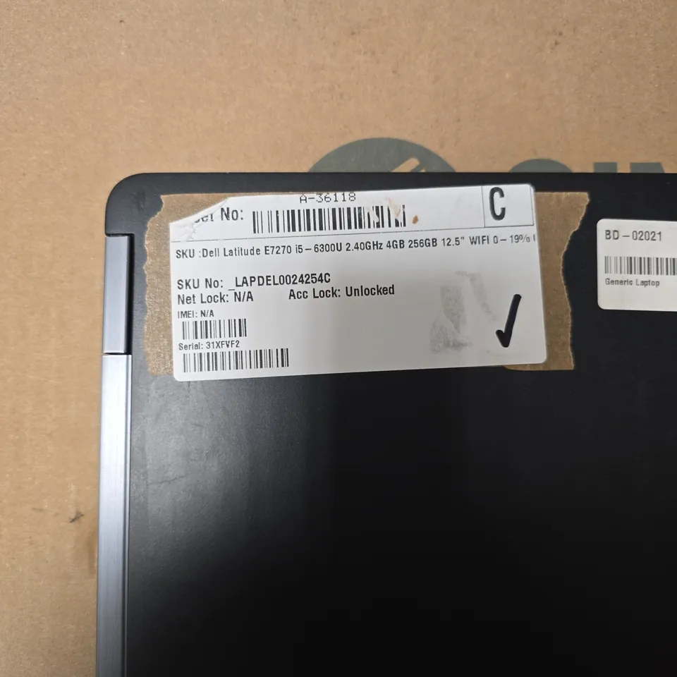 DELL LATITUDE E7270 LAPTOP – I5-6300U, 4GB RAM, 256GB SSD, 12.5-INCH DISPLAY