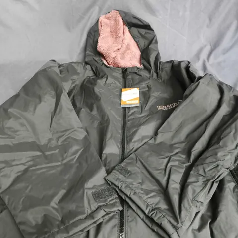 REGATTA HYDRAFORT WATERPROOF JACKET – DARK KHAKI, UK L/XL 