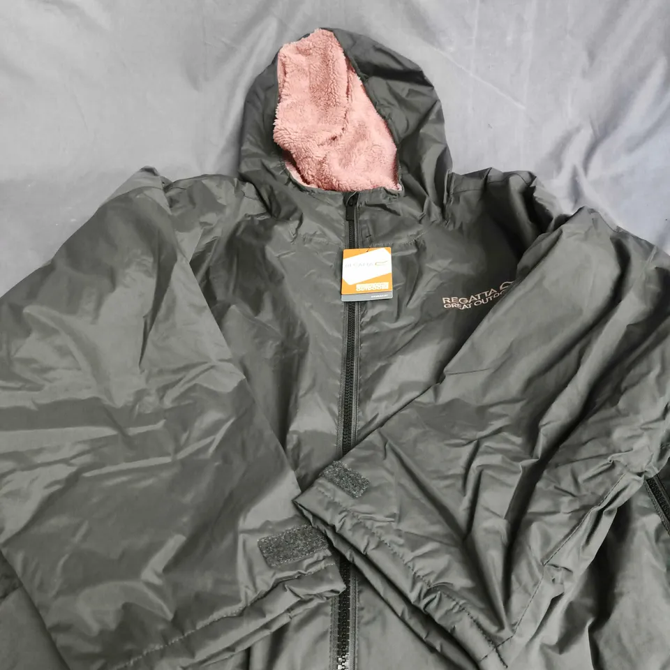 REGATTA HYDRAFORT WATERPROOF JACKET – DARK KHAKI, UK L/XL 