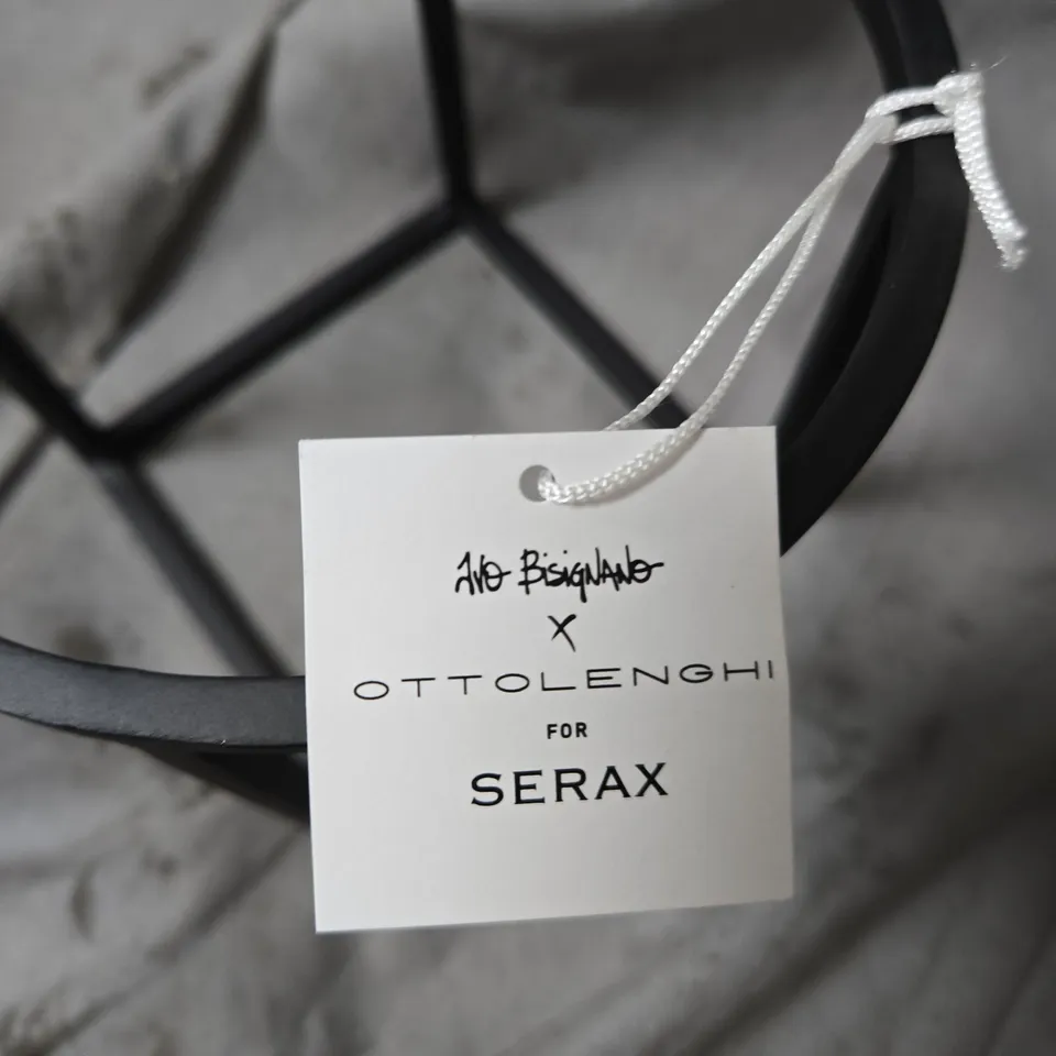 OTTOLENGHI FOR SERAX STAND, BLACK – ROUND TOP, METAL FRAME