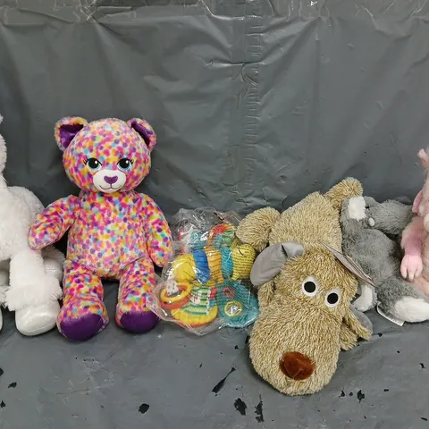 APPROXIMATELY 15 PLUSHIES IN VARIOUS STYLES AND SIZES 