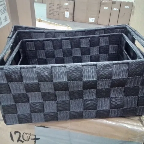 SET OF 3 FABRIC CONTAINER BOXES