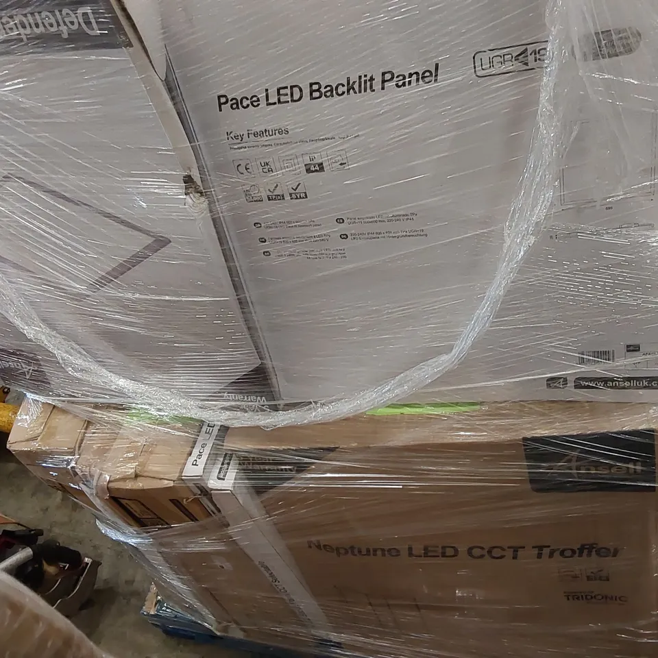 PALLET OF APPROXIMATELY 25X ANSELL LIGHTNING LED PANELS