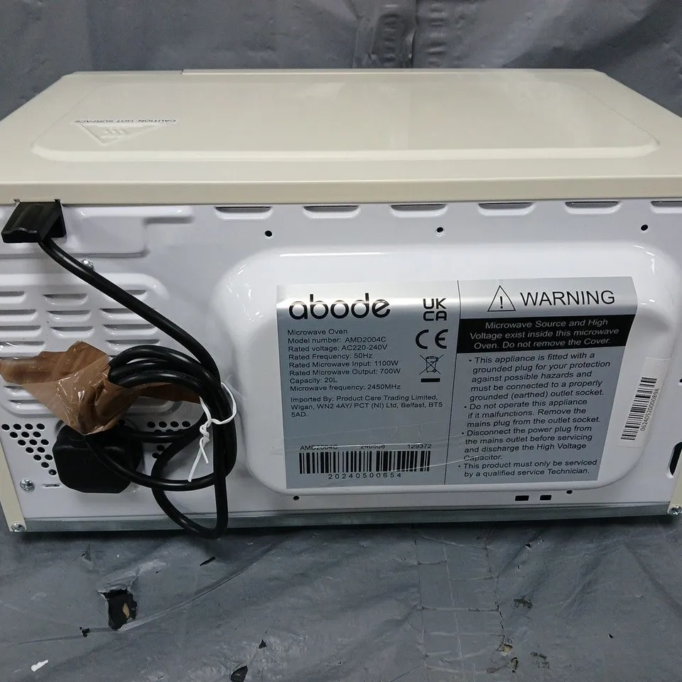 BOXED ABODE RETRO 20L DIGITAL MICROWAVE - YELLOW 