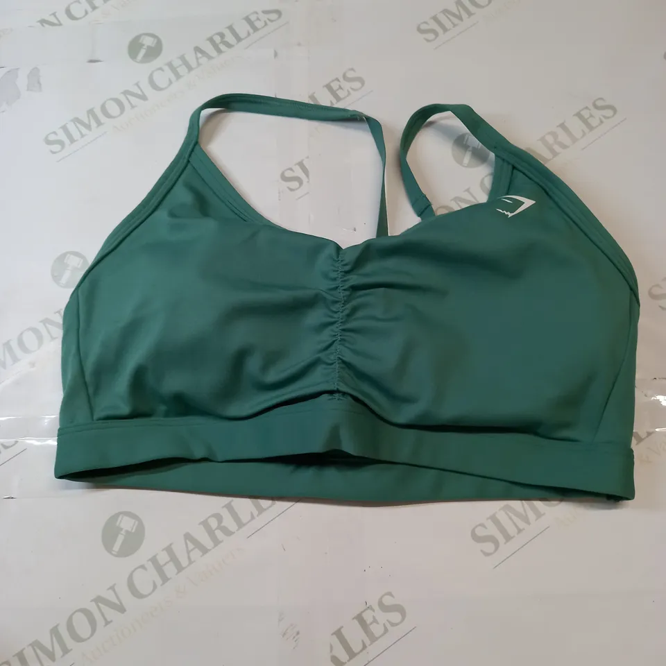 GYMSHARK SPORTS BRA IN GREEN SIZE MEDIUM