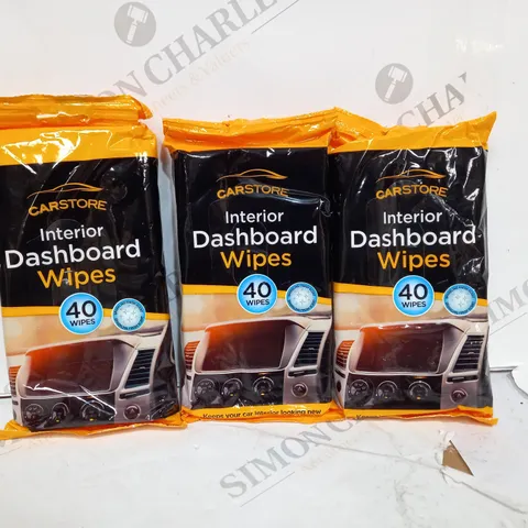 THREE SETS OF CARSTORE INTERIOR DASHBOARD WIPES 