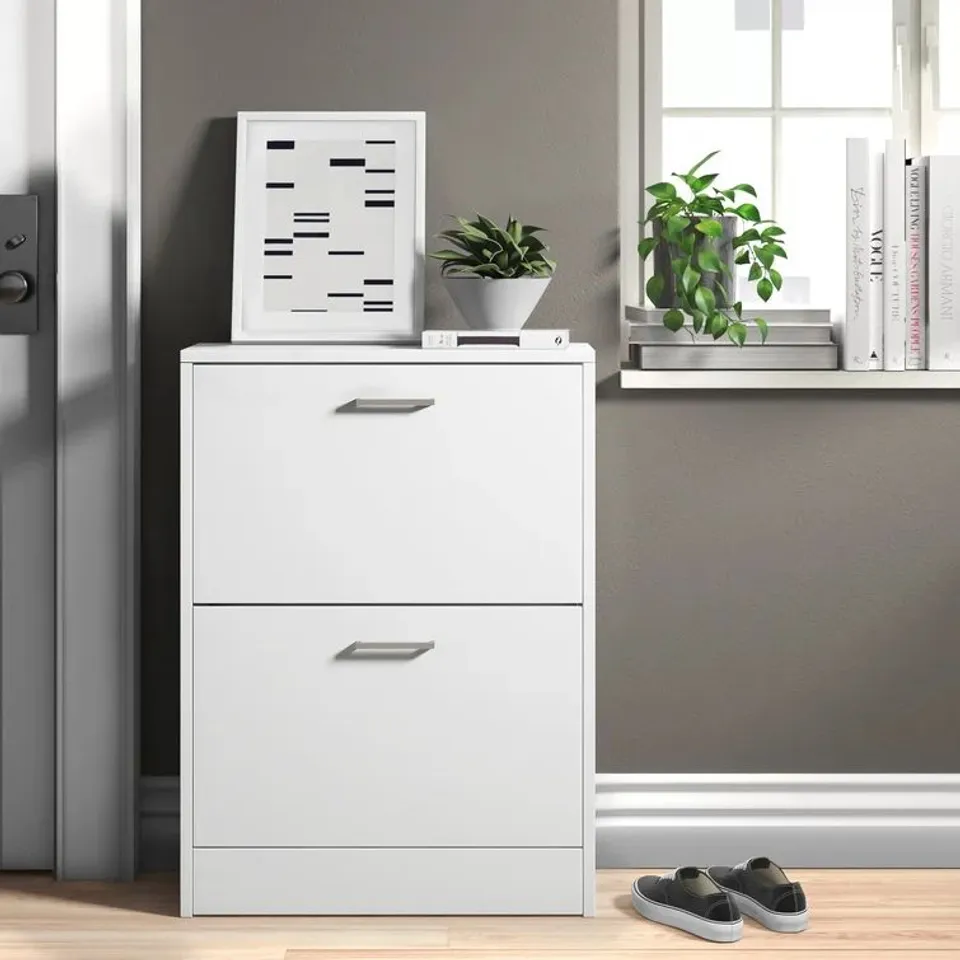 BOXED STIRLING 12 PAIR FLIP DOWN SHOE STORAGE UNIT (1 BOX)