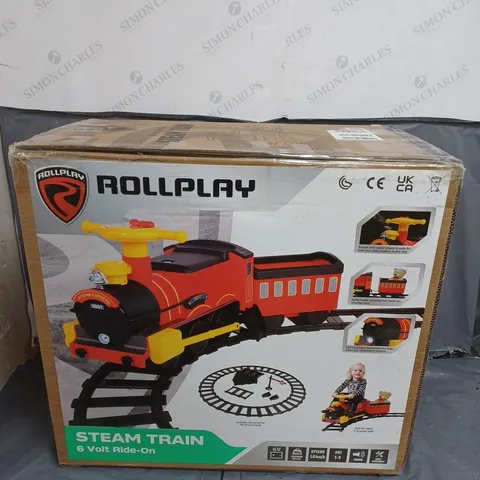 STEAM TRAIN 6 VOLT WITH 4 X STRAIGHT AND 4 X CURVED TRACK PACKS (SPECIAL PACK)