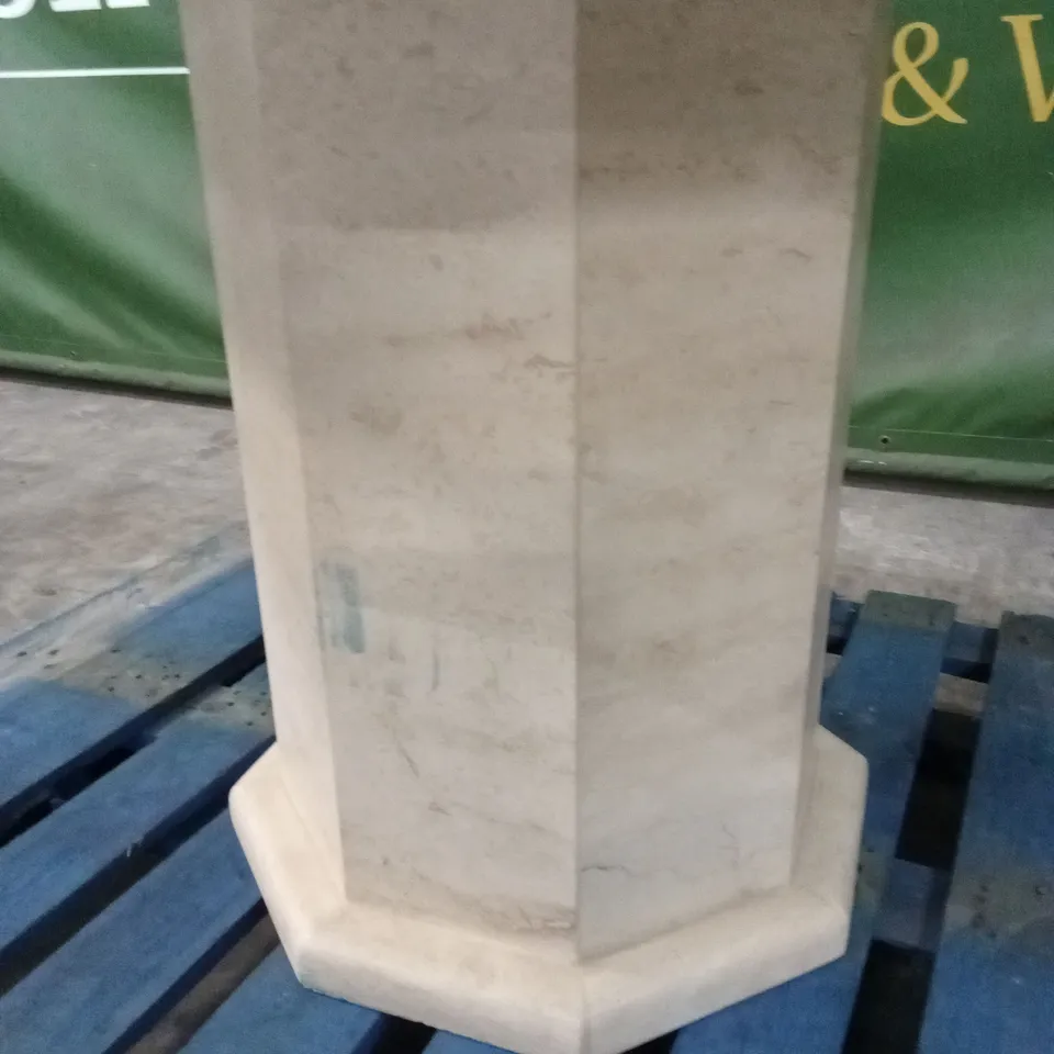 DESIGNER OCTAGONAL STONE EFFECT DINING TABLE 