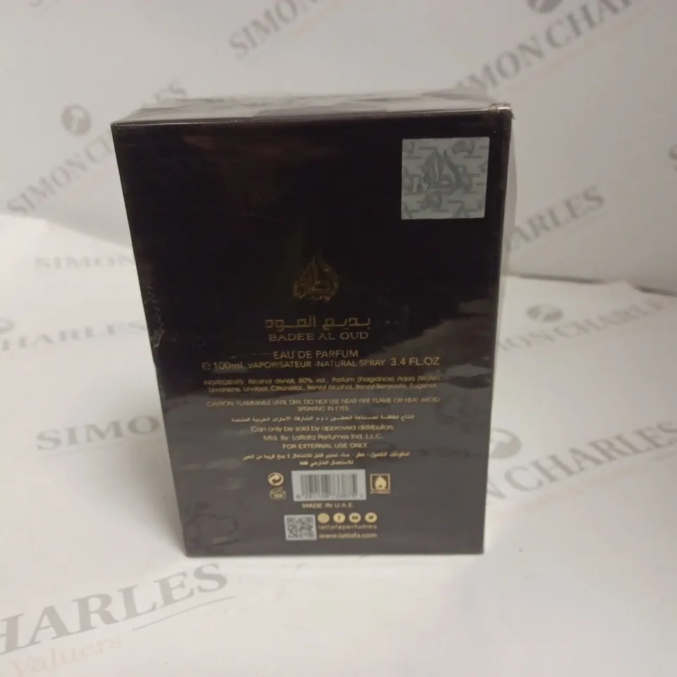 BOXED AND SEALED AMETHYST LATTAFA BADEE AL OUD EAU DE PARFUM 100ML