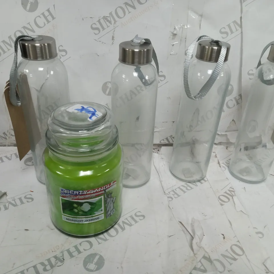 BOX TO INCLUDE 4 X GLASS BOTTLES & MIDNIGHT JASMINE CANDLE