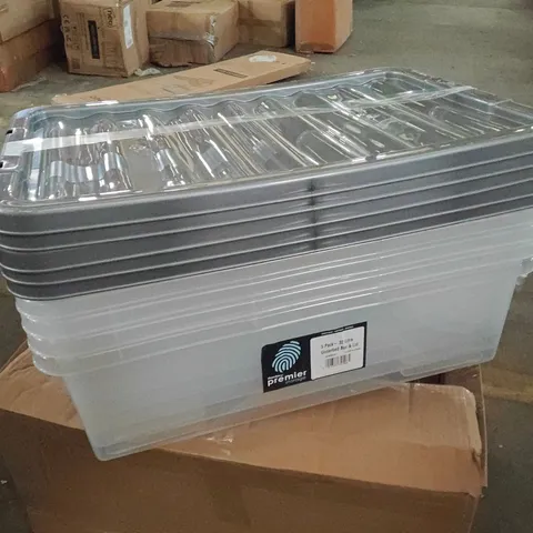 PREMIER 5-PACK OF 32L UNDER BED STORAGE BOXES