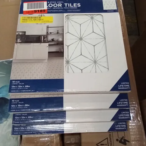 4 x PACKS OF LAMSON 30.48cm x 30.48cm PVC TILES IN OFF-WHITE 