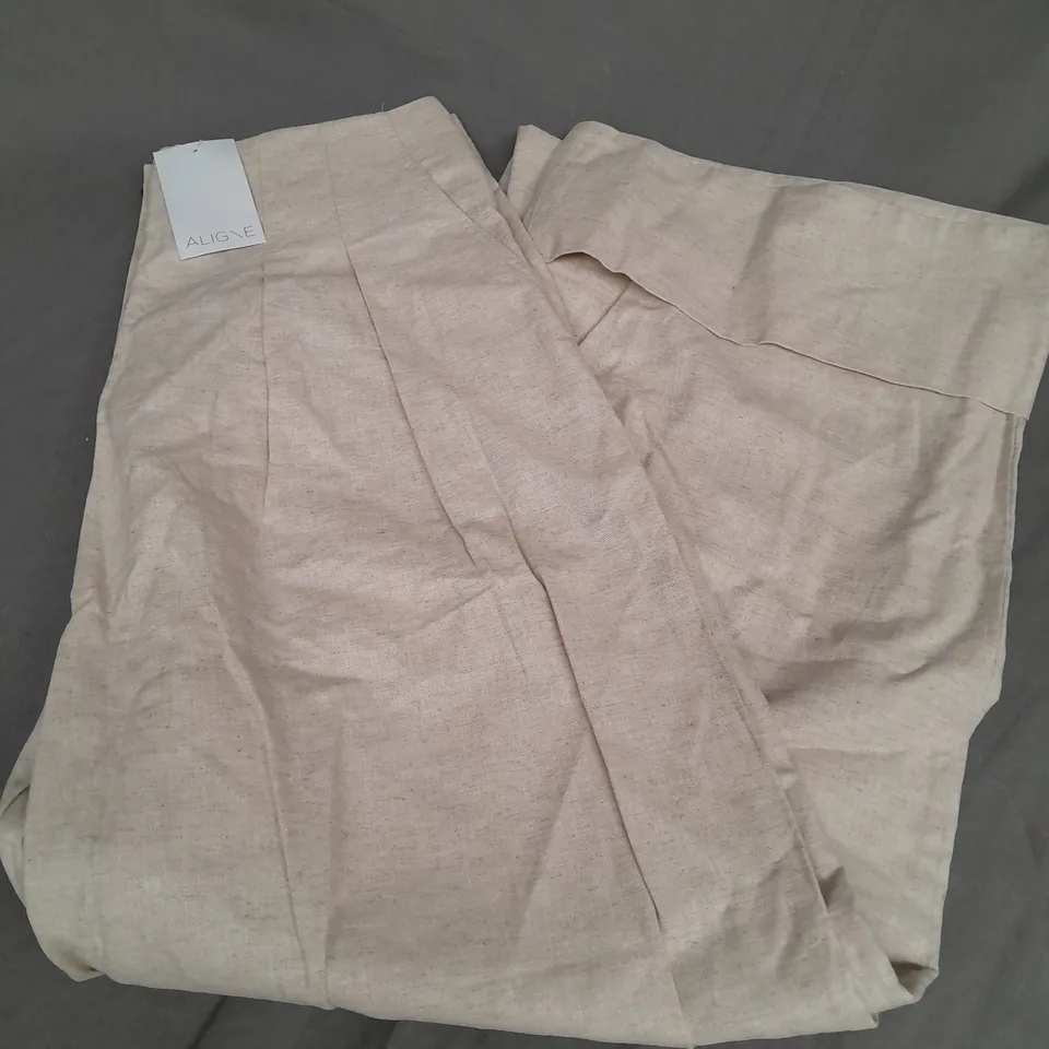 ALIGNE PLEATED TROUSERS IN OATMEAL SIZE 12