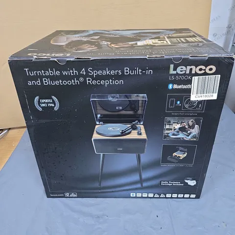 LENCO LS-5700K TURNTABLE WITH BUILT-IN SPEAKERS – BLUETOOTH, BOXED