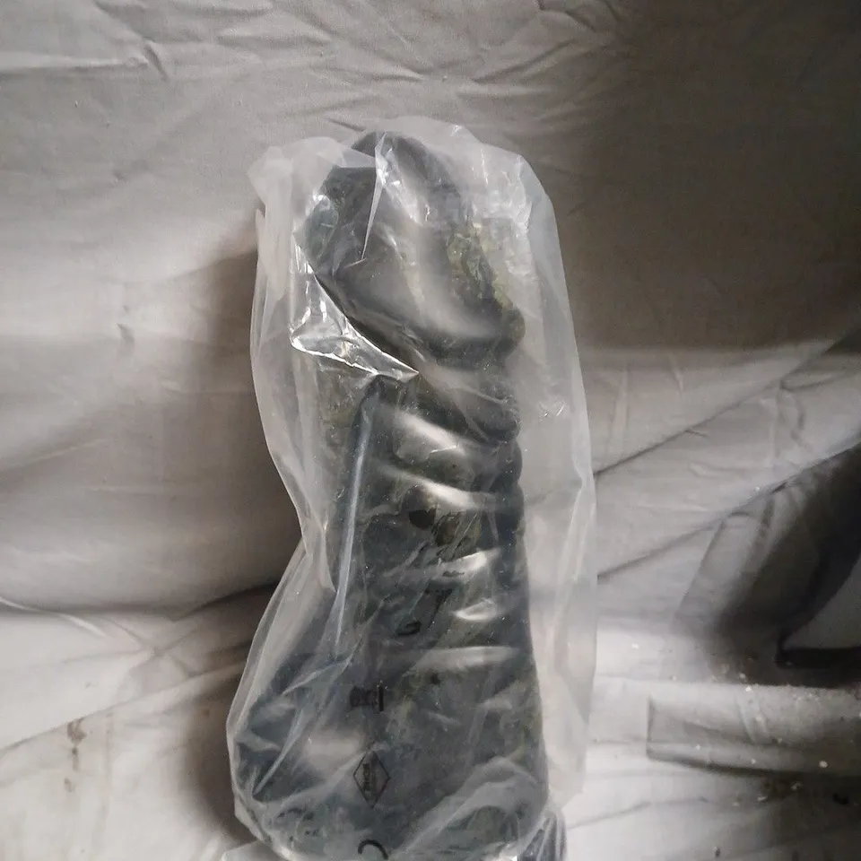 SILICONE 10" WIDE GIRTH BLACK DILDO WITH SUCTION CUP 