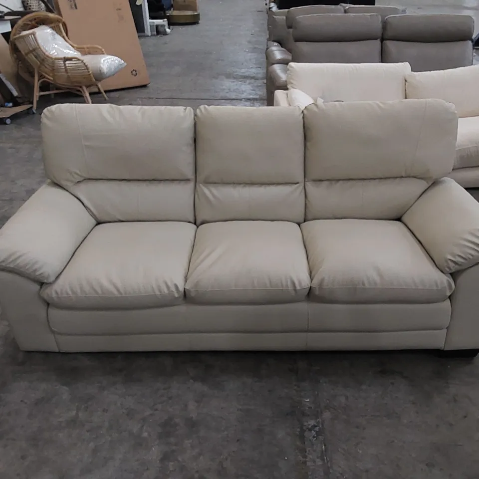 DESIGNER LEATHER 3 SEATER SOFA 