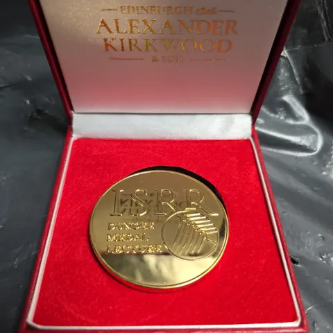 ALEXANDER KIRKWOOD & SON DUNDEE MEDAL LECTURE – GOLD-TONE COMMEMORATIVE MEDAL IN PRESENTATION BOX