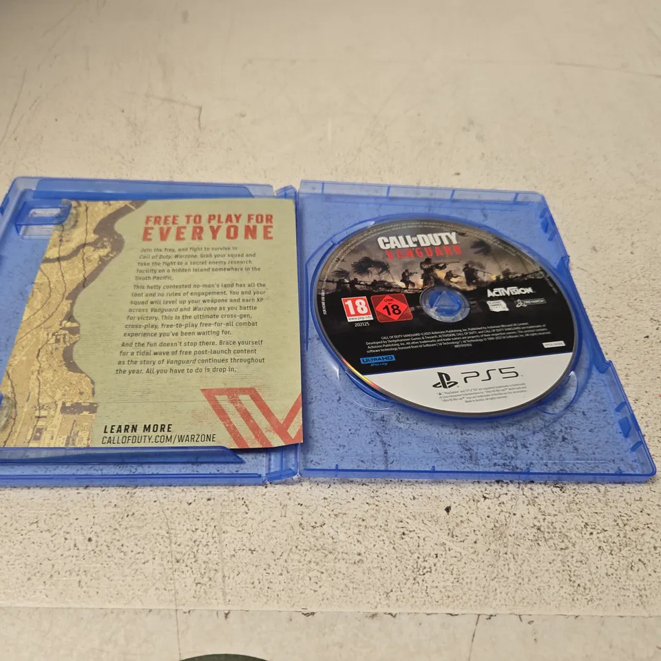 CALL OF DUTY: VANGUARD / WARZONE – PS5 GAME DISC IN BLUE CASE