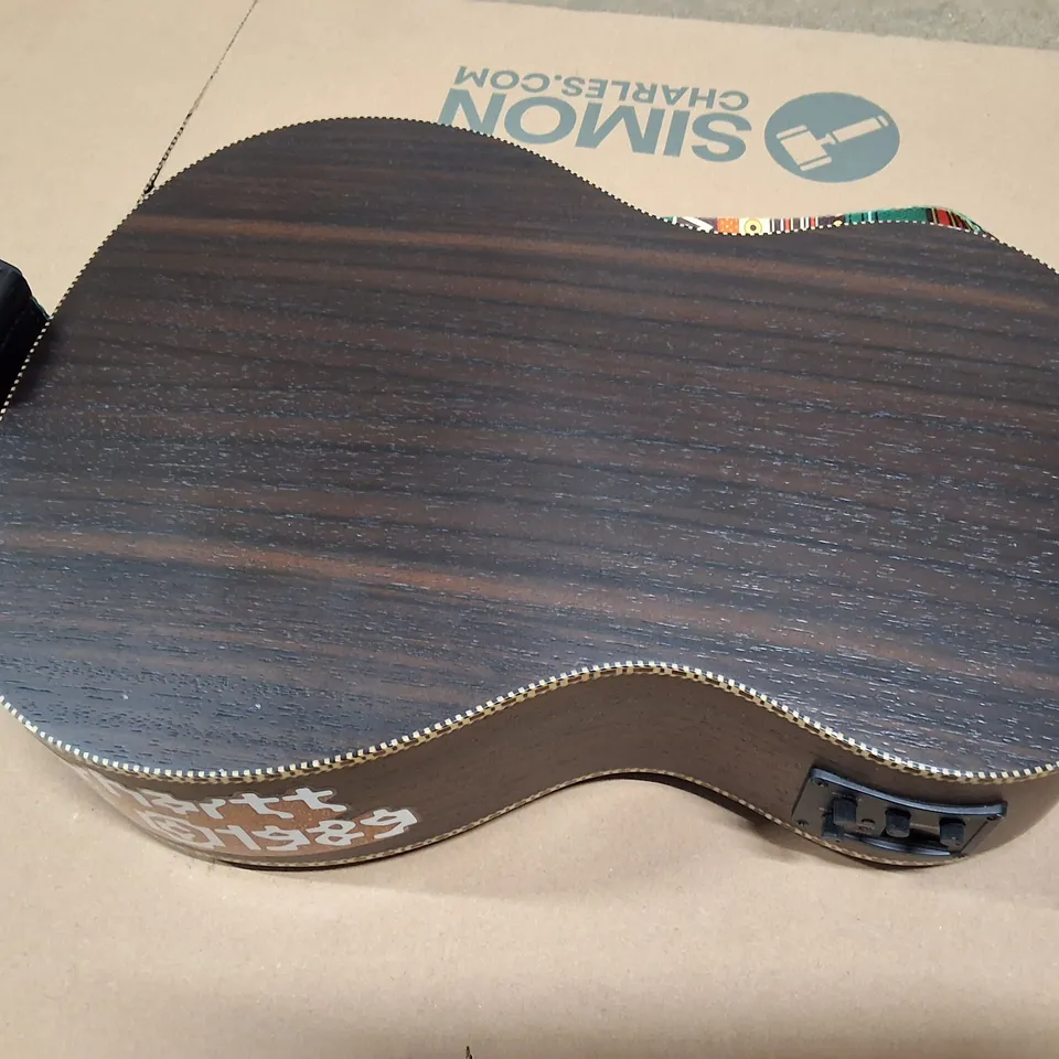 CARAMEL ACOUSTIC-ELECTRIC GUITAR WITH BUILT-IN PICKUP SYSTEM