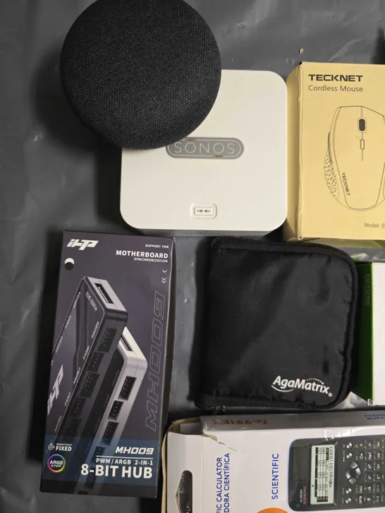 Lot 3540: LOT OF 10 ASSORTED ITEMS TO INCLUDE 8-BIT HUB, GOOGLE SPEAKER ...