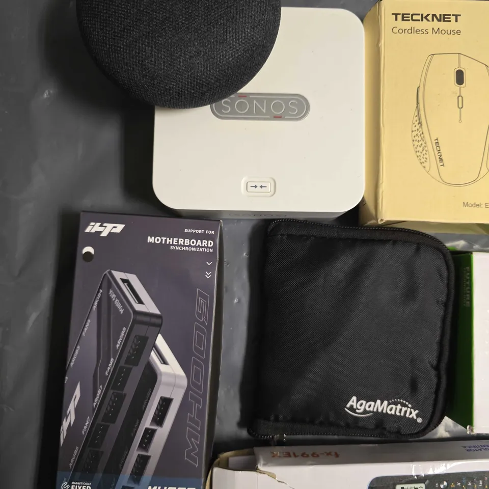 LOT OF 10 ASSORTED ITEMS TO INCLUDE 8-BIT HUB, GOOGLE SPEAKER AND SCIENTIFIC CALCULATOR