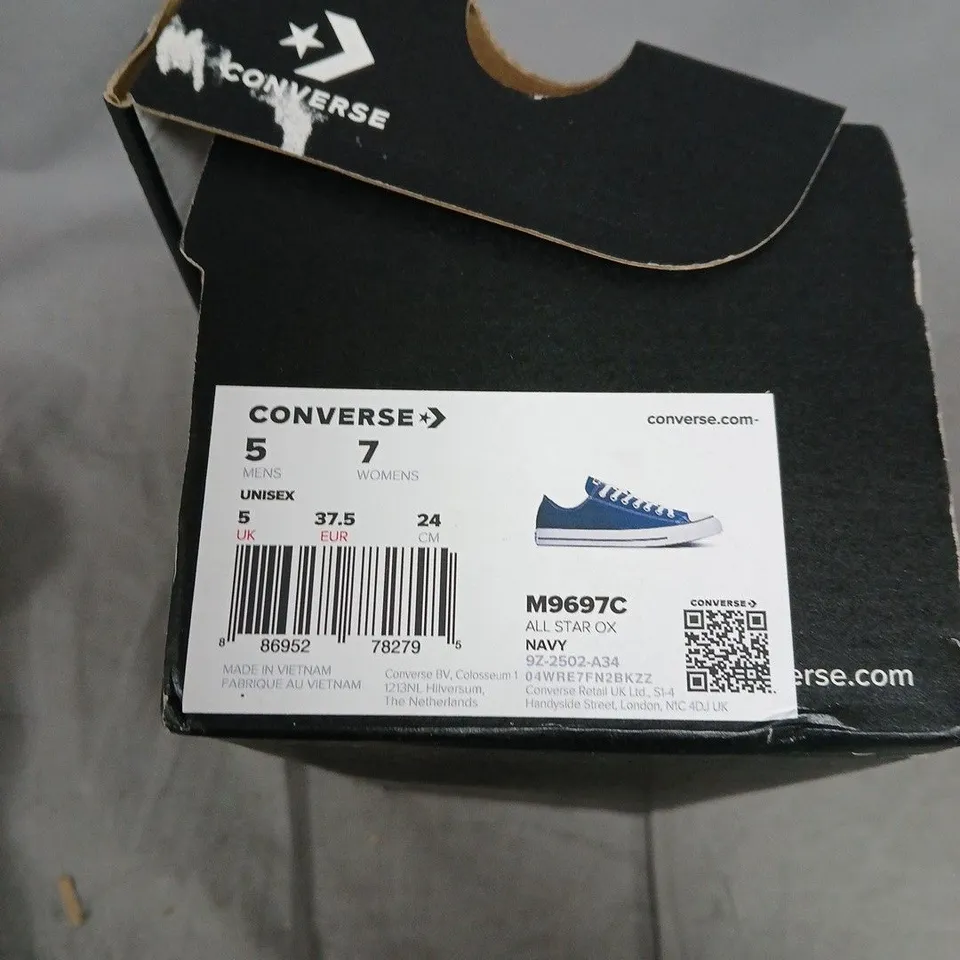 CONVERSE ALL STAR OX NAVY SNEAKERS – UNISEX - UK 5