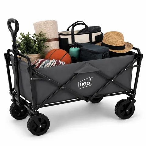 BOXED NEO OUTDOOR FOLDABLE CART WITH HANDLE IN GREY