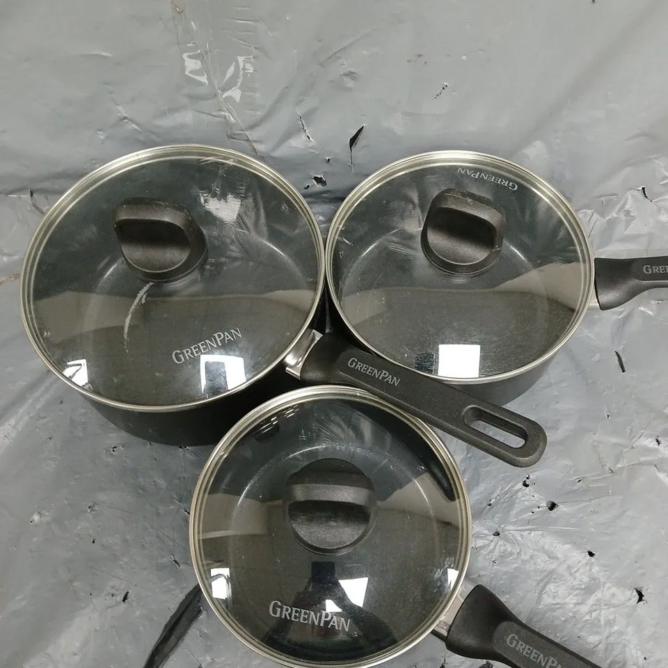 THE ORIGINAL GREEN PAN 3 PIECE SET WITH LIDS